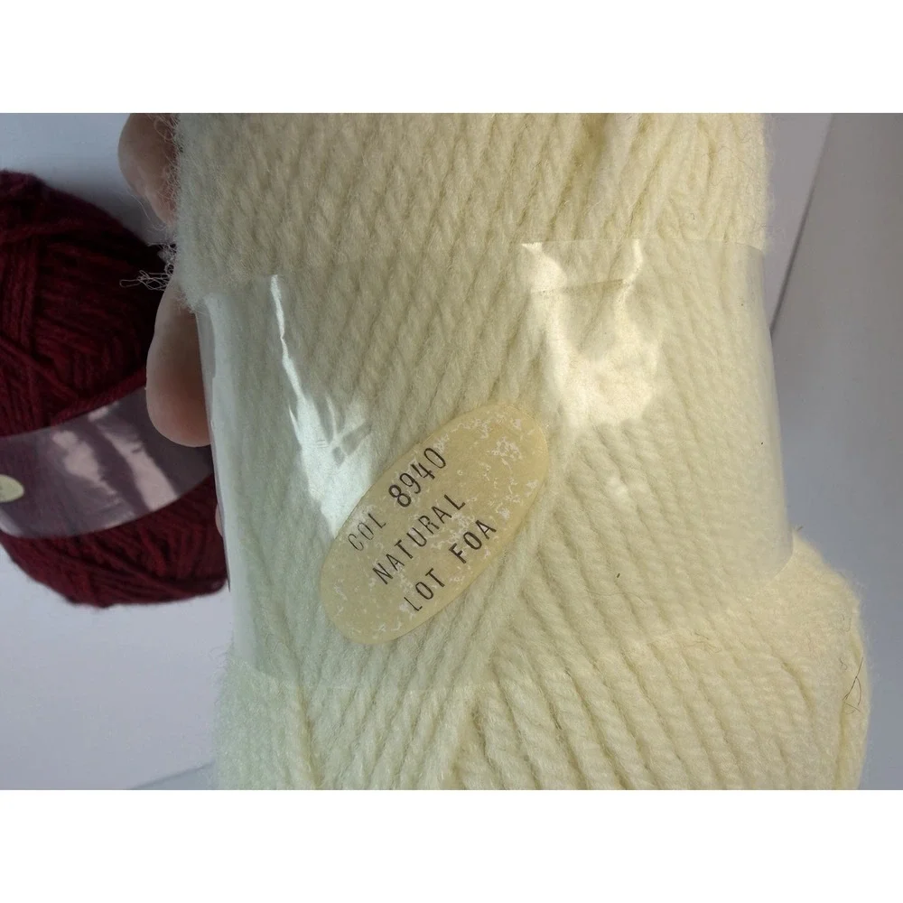Bernat Berella 4 Knitting Worsted Gauge 100% Orlon Acrylic Lot 5 Gold Natural +